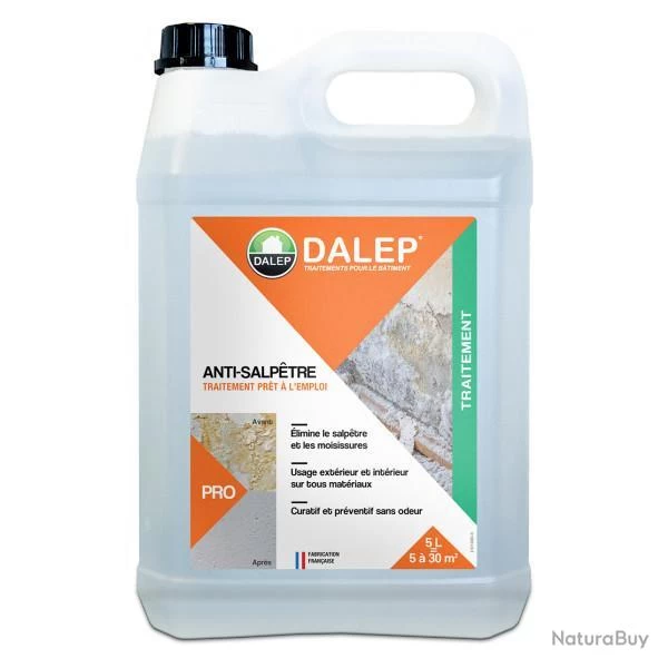 Anti-salpêtre Dalep 5L Traitement Prêt à L'emploi Sans Odeur 1 Anti-salpêtre Dalep 5L Traitement Prêt à L'emploi Sans Odeur