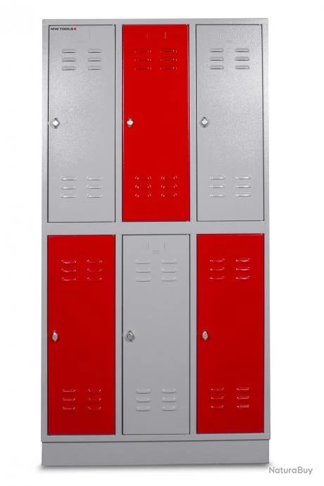 Armoire Robuste à 6 Casiers MW-Tools DEKLK32 1 Armoire Robuste à 6 Casiers MW-Tools DEKLK32
