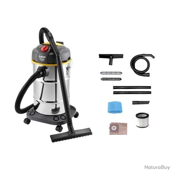 Aspirateur Eau Et Poussières Lavor WTP 30 X 1600W Cuve Inox 30L Avec Accessoires 1 Aspirateur Eau Et Poussières Lavor WTP 30 X 1600W Cuve Inox 30L Avec Accessoires
