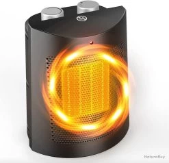 Chauffage D' Appoint Soufflant Electrique 1800W Protection Contre Surchauffe Et Renversement