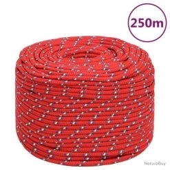 Corde De Bateau Rouge 6 Mm 250 M Polypropylène