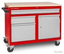 Établi Mobile 3 Tiroirs + 1 Armoire MW-Tools DEW12060L3