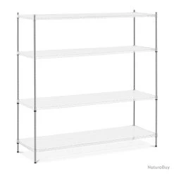 Étagère Charge Lourde Métallique Professionnel 180 X 60 X 180 Cm 1 000 Kg Tapis En Plastique Compri