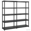 Étagère De Rangement à 5 Niveaux Noir 183x45,7x185 Cm Plastique 3059854