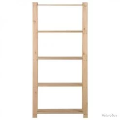 Étagère De Stockage 5 Niveaux 80x28,5x170 Cm Bois De Pin Massif 327320