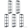 Étagères De Rangement 5 Pcs Noir 125 Kg 60x30x180 Cm Plastique 276258