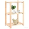 Étagères De Rangement à 3 Niveaux 2 Pcs 60x38x90 Cm Pin 150 Kg 3051121