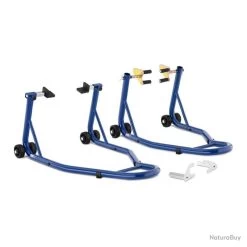 Lot De 2 Béquilles D'atelier Pour Roues Avant Et Arrière - Levage Par Les Fourches 14_0006464