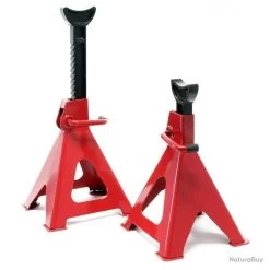 Lot De 2 Chandelles De Levage 3 Tonnes Chacune Crémaillère Cric Pour Voiture 16_0001735