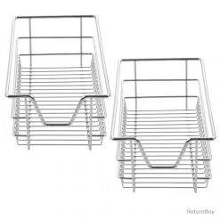 Lot De 2 Paniers Tiroirs De Rangement à Glissières Télescopiques Extension Complète Jusqu'à 20 Kg A