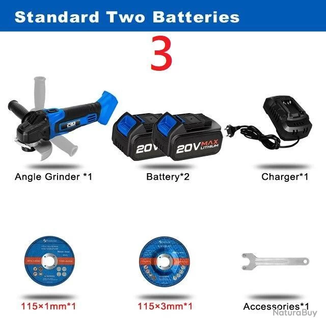 Meuleuse D Angle Pro Sans Fil 20V, Modele: 3 1 Meuleuse D Angle Pro Sans Fil 20V, Modele: 3