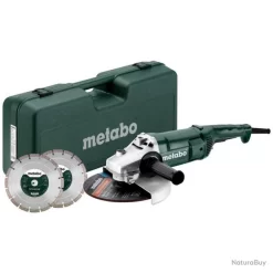 Meuleuse D'angle Set WEP 2200-230 2200W Avec Coffret Et 2 Meules 230mm Metabo