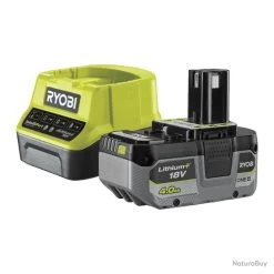 Pack Chargeur 2,0A Et Batterie RC18120-140X One+ 18V 4,0Ah Lihtium+ Ryobi