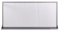 Panneau Perforé Plat En Métal Gris 200x94cm MW-Tools DEKP200-1015