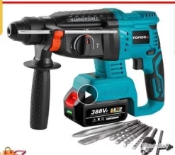 Perceuse Percussion Perforateur Multifonction Moteur Brushless 1680 W 18 V Perçage 26mm Haute Qualit