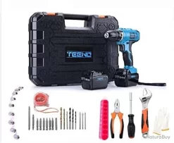 Perceuse Visseuse 21V Sans Fil 2 Batteries Lithium 1000Ah 36 Accessoires