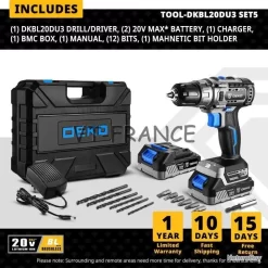 Perceuse Visseuse Sans Fil Pro 20V 42N.M, Modele: SET 5