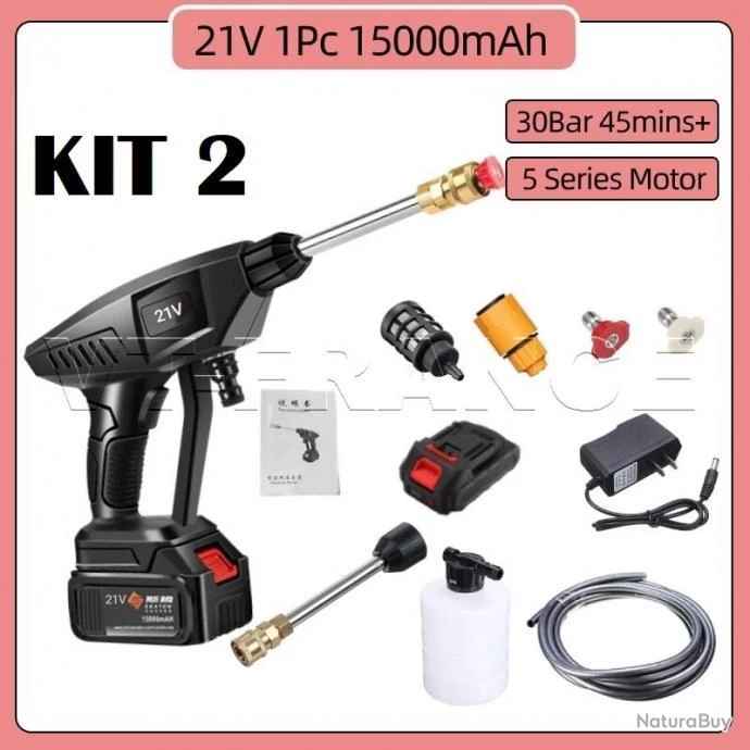 Pistolet Haute Pression Sans Fil 30/60 Bars, Modele: Kit 2 1 Pistolet Haute Pression Sans Fil 30/60 Bars, Modele: Kit 2