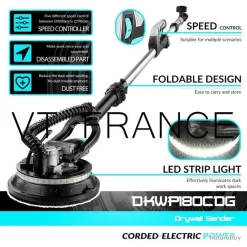 Ponceuse Orbitale Girafe PRO 800W 210mm, Modele: DKWP180CDG