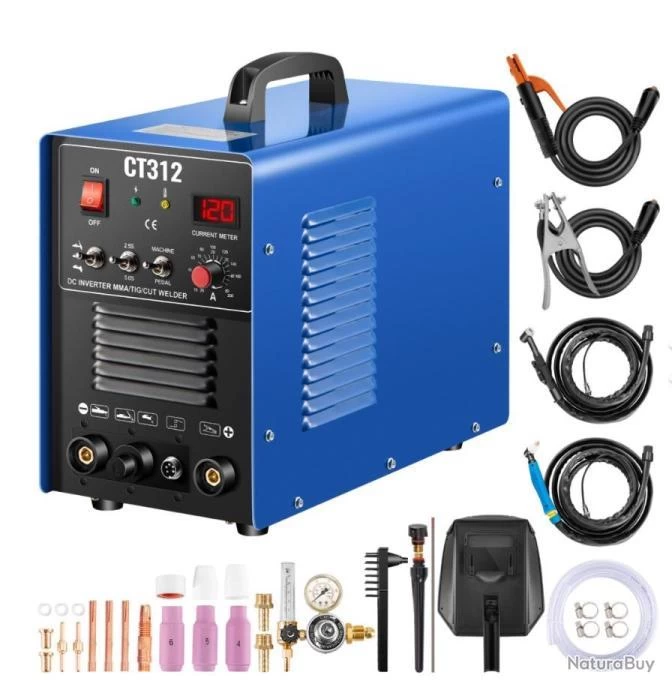 Poste à Souder Électronique TIG/MMA/Plasma Professionnelle 20-120 A 1 Poste à Souder Électronique TIG/MMA/Plasma Professionnelle 20-120 A