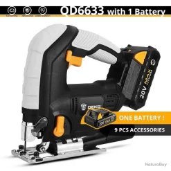 Scie Sauteuse Pro 1050W Guidage Laser LED, Modele: QD6633 1 Batterie