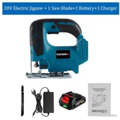 Scie Sauteuse à Batterie, 20V Livré Avec Batterie Et Chargeur.....PROMO