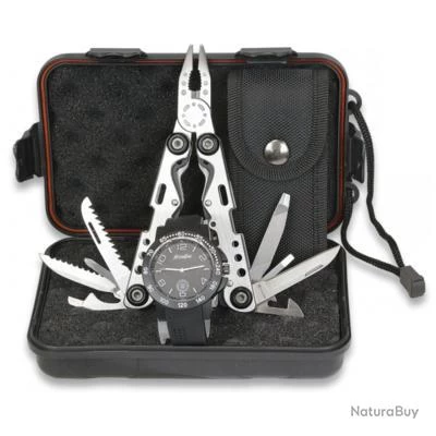 Bricolez Avec Coffret Pinces Multifonctions Et Montre ( Noir Et Alu ) 2 Bricolez Avec Coffret Pinces Multifonctions Et Montre ( Noir Et Alu ) – Image 2