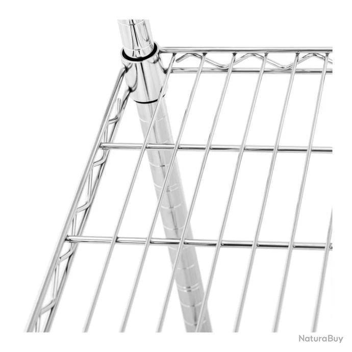 Étagère Charge Lourde D'angle Professionnel Métal 68 X 68 X 180 Cm 1 000 Kg Fini Chromé 14_0001497 2 Étagère Charge Lourde D'angle Professionnel Métal 68 X 68 X 180 Cm 1 000 Kg Fini Chromé 14_0001497 – Image 2