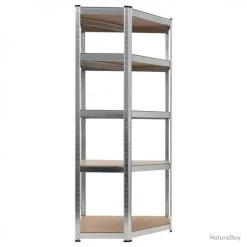 Devant 43 Devant -Des outils pour votre vie. 00002 Etagere de rangement Argente 75x75x180 cm Acier et MDF