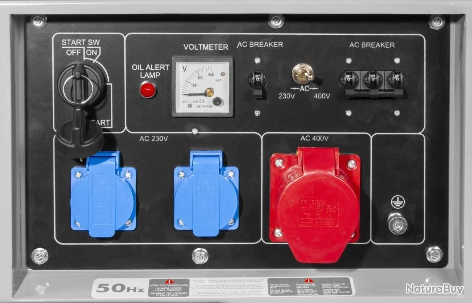 Groupe électrogène Insonorisé Diesel 4,8 KW 230V+ 6 KW 400V MW-Tools DG65E 2 Groupe électrogène Insonorisé Diesel 4,8 KW 230V+ 6 KW 400V MW-Tools DG65E – Image 2
