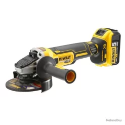 Meuleuse à Batterie 18V 5Ah Li-Ion Brushless 125mm Avec Coffret TSTAK DCG405P2 DeWalt