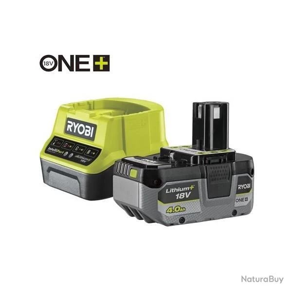 Pack Chargeur 2,0A Et Batterie RC18120-140X One+ 18V 4,0Ah Lihtium+ Ryobi 2 Pack Chargeur 2,0A Et Batterie RC18120-140X One+ 18V 4,0Ah Lihtium+ Ryobi – Image 2