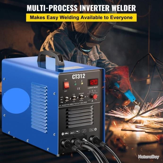 Poste à Souder Électronique TIG/MMA/Plasma Professionnelle 20-120 A 2 Poste à Souder Électronique TIG/MMA/Plasma Professionnelle 20-120 A – Image 2