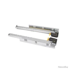 10 Paires De Coulisses Emuca Silver à Sortie Totale Avec Amortie Et Crochet Profondeur 390mm Acier Z -Des outils pour votre vie. 00003 10 paires de coulisses Emuca Silver a sortie totale avec amortie et crochet profondeur 390mm acier z