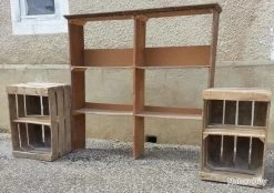 3 Jolies étagères En Bois Styles: Une Haute, 2 Basses