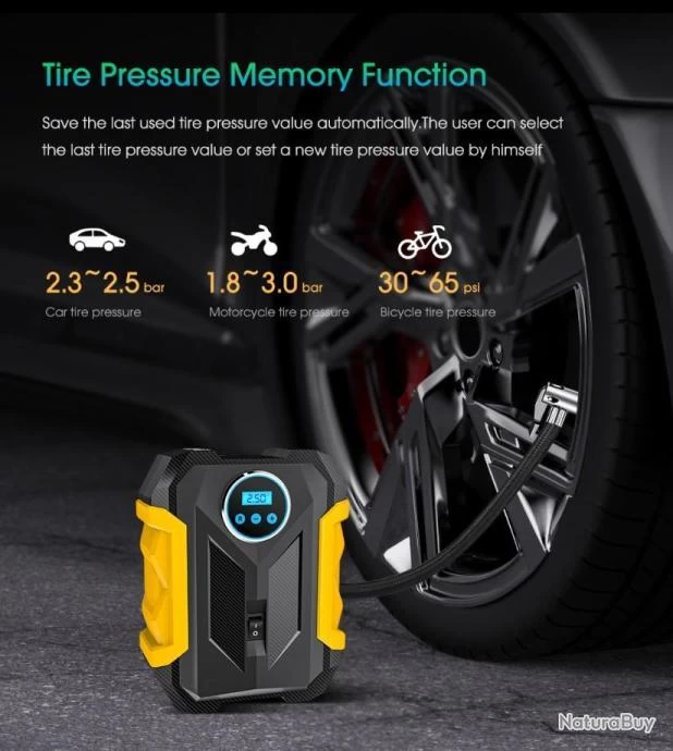 Carsun Gonfleur Compresseur Numérique Portable Idéal Pneus Matelas Gonflables Ballons Camping Plein 3 Carsun Gonfleur Compresseur Numérique Portable Idéal Pneus Matelas Gonflables Ballons Camping Plein – Image 3