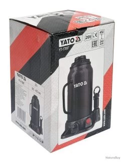 Cric à Bouteille Hydraulique Yato YT-17007 Capacité 20 Tonnes Couleur Noir -Des outils pour votre vie. 00003 Cric a bouteille hydraulique Yato YT 17007 capacite 20 tonnes couleur noir