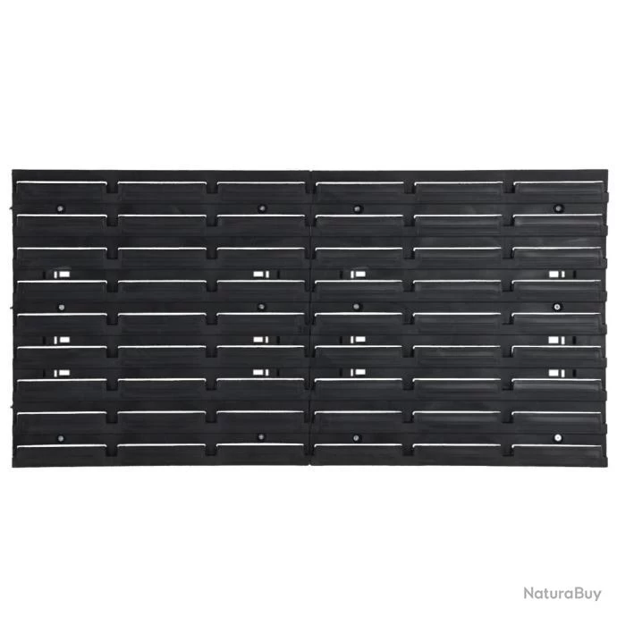 Ensemble D'étagères D'atelier 35 Pcs Rouge Et Noir 77x39 Cm PP 3 Ensemble D'étagères D'atelier 35 Pcs Rouge Et Noir 77x39 Cm PP – Image 3