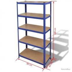 Étagère De Rangement 2 Pcs Bleu 270565 -Des outils pour votre vie. 00003 Etagere de rangement 2 pcs Bleu