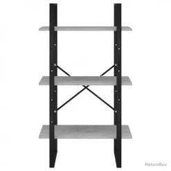 Étagère De Rangement Gris Béton 60x30x105 Cm Aggloméré 806511 -Des outils pour votre vie. 00003 Etagere de rangement Gris beton 60x30x105 cm Agglomere 806511
