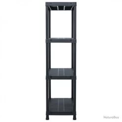 Étagère De Rangement Noir 100 Kg 60x30x138 Cm Plastique 45673 -Des outils pour votre vie. 00003 Etagere de rangement Noir 100 kg 60x30x138 cm Plastique