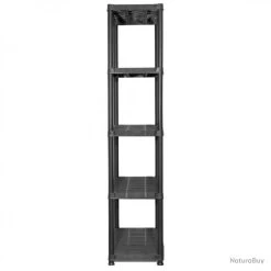 Étagère De Rangement à 5 Niveaux Noir 71x38x170 Cm Plastique 147684 -Des outils pour votre vie. 00003 Etagere de rangement a 5 niveaux Noir 71x38x170 cm Plastique