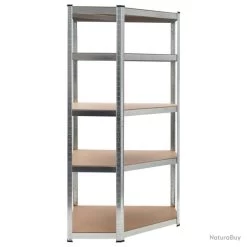 Étagère De Rangement Charge Lourde Robuste Atelier Garage Outils Argenté 90 X 90 X 180 Cm Acier Et -Des outils pour votre vie. 00003 Etagere de rangement charge lourde robuste atelier garage outils argente 90 x 90 x 180 cm acier et