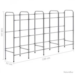 Étagère De Rangement Pour 12 Caisses Argenté 190x33x116cm Acier 285215 -Des outils pour votre vie. 00003 Etagere de rangement pour 12 caisses Argente 190x33x116cm Acier 285215
