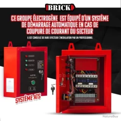 Groupe électrogène Diesel Avec Démarrage électrique Max 7500W + Système ATS - -Des outils pour votre vie. 00003 Groupe electrogene diesel avec demarrage electrique max 7500W systeme ATS