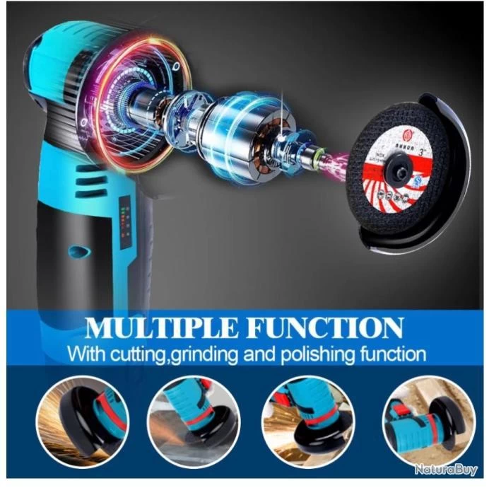 Mini MEULEUSE D'Angle Sans Fil 12V 500 W, Avec Batterie Au Lithium 3 Mini MEULEUSE D'Angle Sans Fil 12V 500 W, Avec Batterie Au Lithium – Image 3