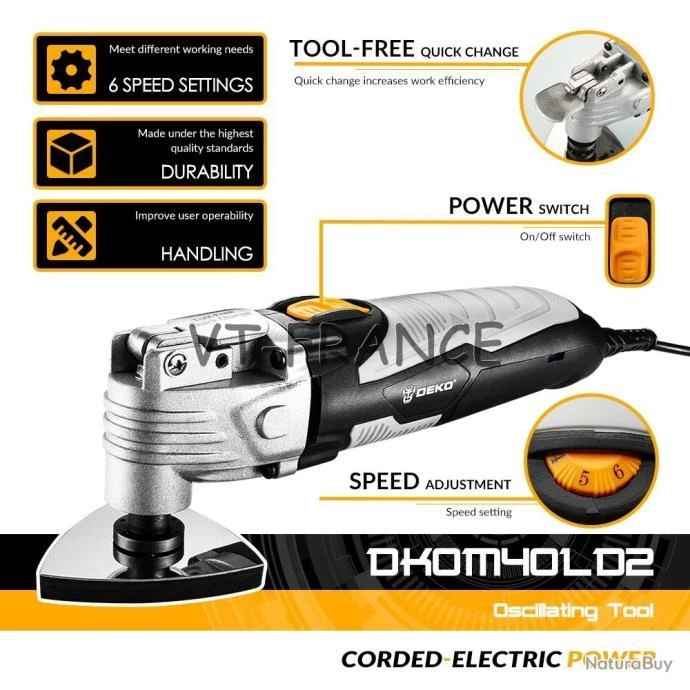 Outil Oscillant Multifonction Pro 400W, Modele: SET2 3 Outil Oscillant Multifonction Pro 400W, Modele: SET2 – Image 3