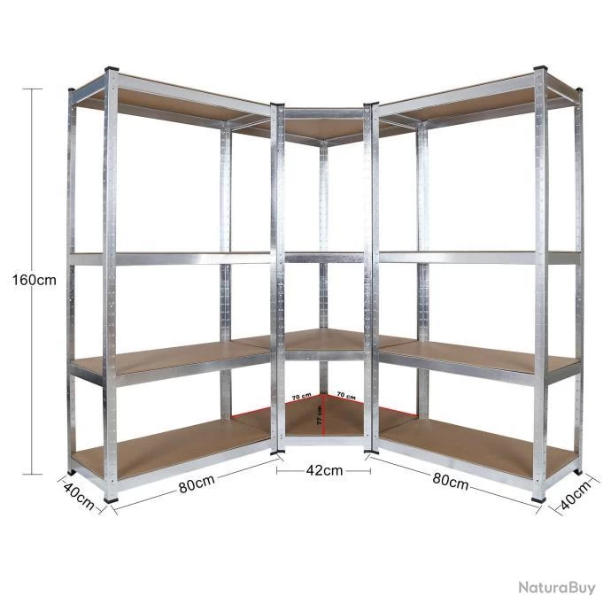 Rayonnage D'atelier Lourd étagères Enfichables 160 Cm Armoire De Coin Kit Cave Stockage 16_0002707 3 Rayonnage D'atelier Lourd étagères Enfichables 160 Cm Armoire De Coin Kit Cave Stockage 16_0002707 – Image 3