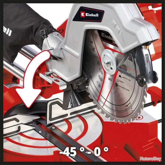 Einhell Scie à Onglet Coulissante TC-SM 254 1800 W 429216 3 Einhell Scie à Onglet Coulissante TC-SM 254 1800 W 429216 – Image 3