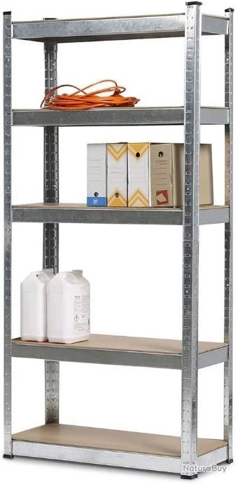 TOP ENCHERE - Etagère Modulable à 5 Plateaux - Résistant Jusqu'à 130 Kg - LIVRAISON GRATUITE 3 TOP ENCHERE - Etagère Modulable à 5 Plateaux - Résistant Jusqu'à 130 Kg - LIVRAISON GRATUITE – Image 3